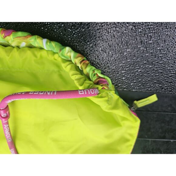 Under Armour - Unisex Sackpack Drawstring Backpack w/ Sunglasses Pocket Neon - Picture 11 of 15